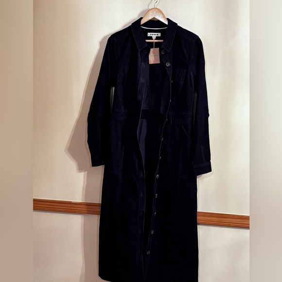 Boden Clara Cord Midi Women’s Dress Midnight Blue Size 12 R - Picture 11 of 16